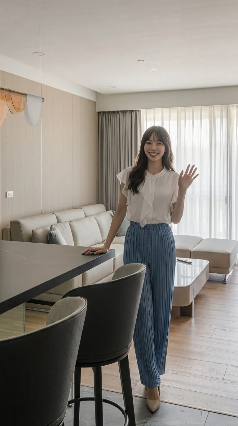 琢木室內裝修 台中西屯區 新成屋裝潢 泊時 木質現代風 | 客廳木地板百葉窗自然採光 空間風格攝影06